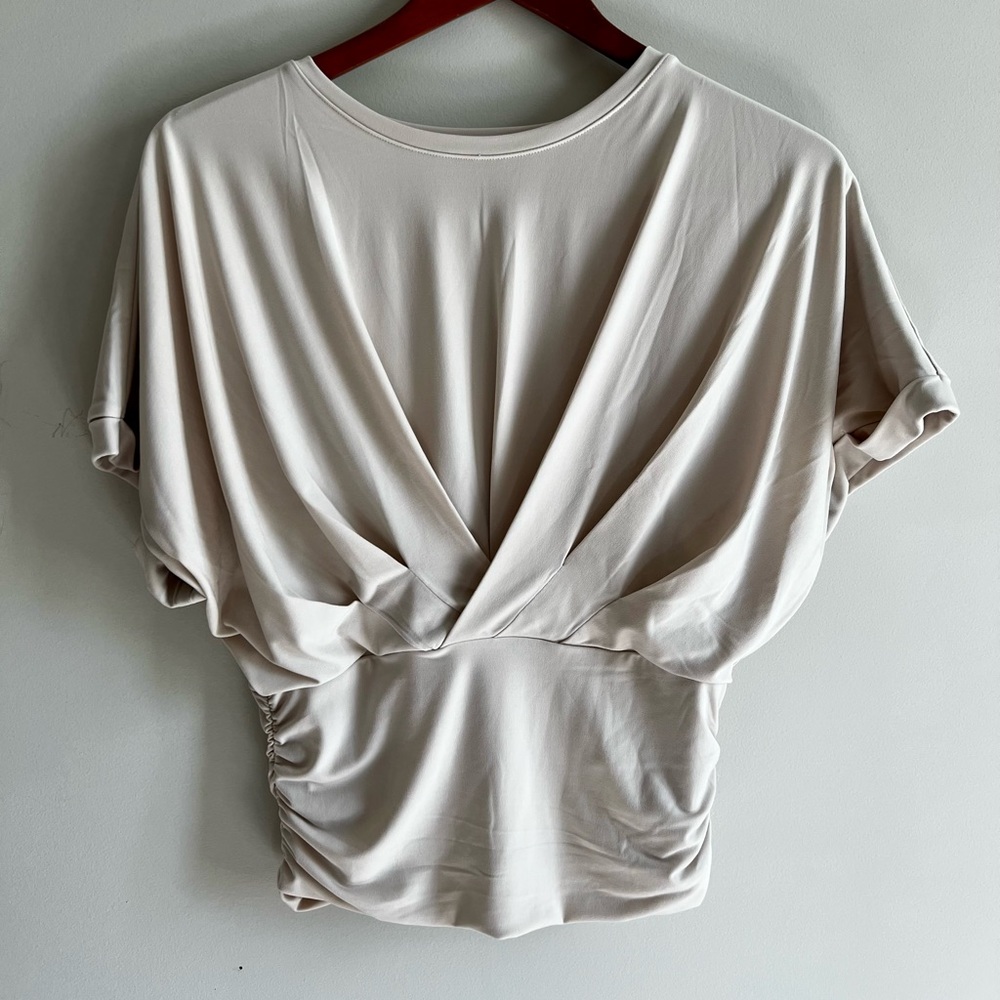 Silky ruched blouse